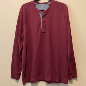 Land’s End Thermal Waffle knit Henley XL